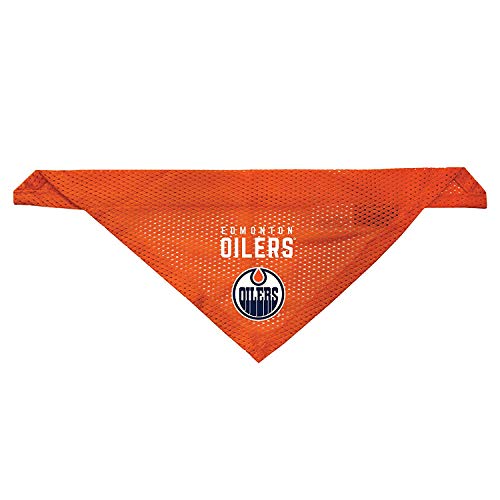 Littlearth Edmonton Oilers Dog Cat Mesh Jersey Bandana L/XL Orange