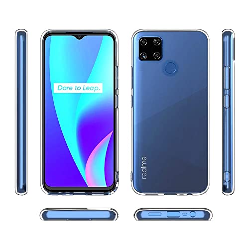 Image of Transparent Rubber Back Cover for Realme RMX2193 / Narzo 20 - Transparent