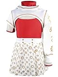 Ylheypg Girls Zombie Costume Kids Nova Halloween Cosplay Cheerleader Outfits 3PCS