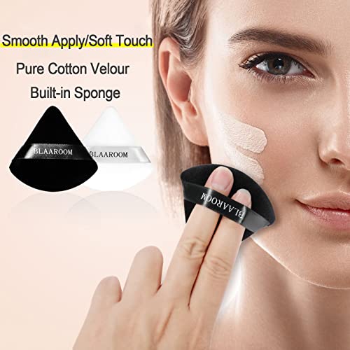 Blaaroom 4 Pieces Powder Puff Face Makeup Velour Triangle Powder Puffs,Triangle Wedge Makeup Puffs For Loose Mineral Powder Body Powder Pure Cotton Cosmetic Foundation Sponge Makeup Tool #TOP2