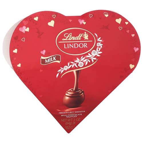 Lindt LINDOR Valentine's Milk Chocolate Candy Truffles Friend Heart, Milk Chocolate Candy...