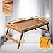 Bamboo Bed Tray Table – Sturdy Lap Desk for Dinner & Breakfast in Bed - for Eating, Tea, TV Laptop Work or Study - Food Serving Tray