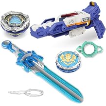INFINITY NADO Battle Tops Starter Pack Set with Gun & Sword Launcher Infinite Acceleration, Metal Endurance & Balance Type, Left-Spinning top Game Toys for Boys Girls 5+