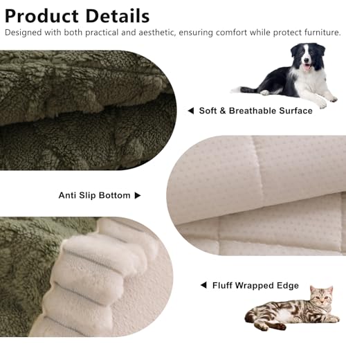 Non Slip Dog Couch Cover Green Sofa Cushion Covers Washable, 27.6"x59.1" - image 2