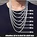 OLARCU 2.5mm/4mm Silver Stainless Steel Wheat Chain Necklace Jewelry for Men (2.5mm-Silver, 22 Inches)