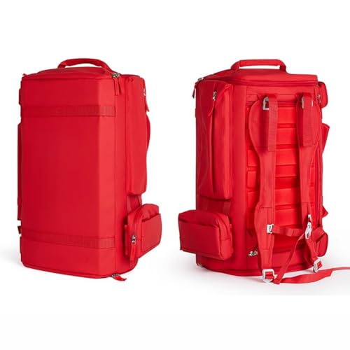 KK-GAL 55L Large Padded Ski Backpack, Travel Backpack for Skiing Gear, Professional Ski Boot Bag, Water-Resistant Backpack for Skiing, Ski Gear Bag Backpacks for Boots & Snowboard,Red