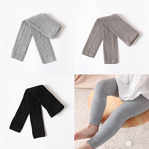 Juebm Toddler Girls Leggings Pants Sock Set Knits Tights Stockings (Assorted Footless 3-Pack, 12-24Months) #TOP2