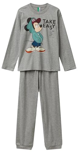 United Colors of Benetton Pig(Maglia+Pant) 3VR50P08Z Set di Pigiama, Grigio, 2XL Bambino