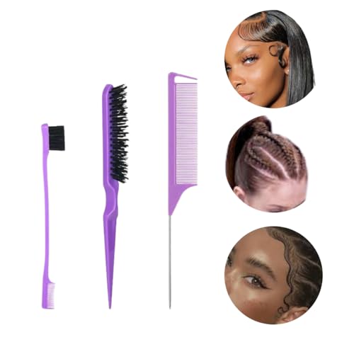 Conjunto 3 em 1 para Penteados: Tranças, Mechas, penteados, pente de cauda de rato para mulheres, me