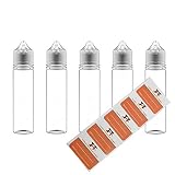 Chubby Gorilla V3 5 x PET Flaschen inkl. 5 TORG-TRADING-Etiketten - Liquidflaschen, Unicorn Bottle, Stiftflaschen, Leerflaschen, Tropfflaschen, Dosierflaschen (60ml, Transparent)