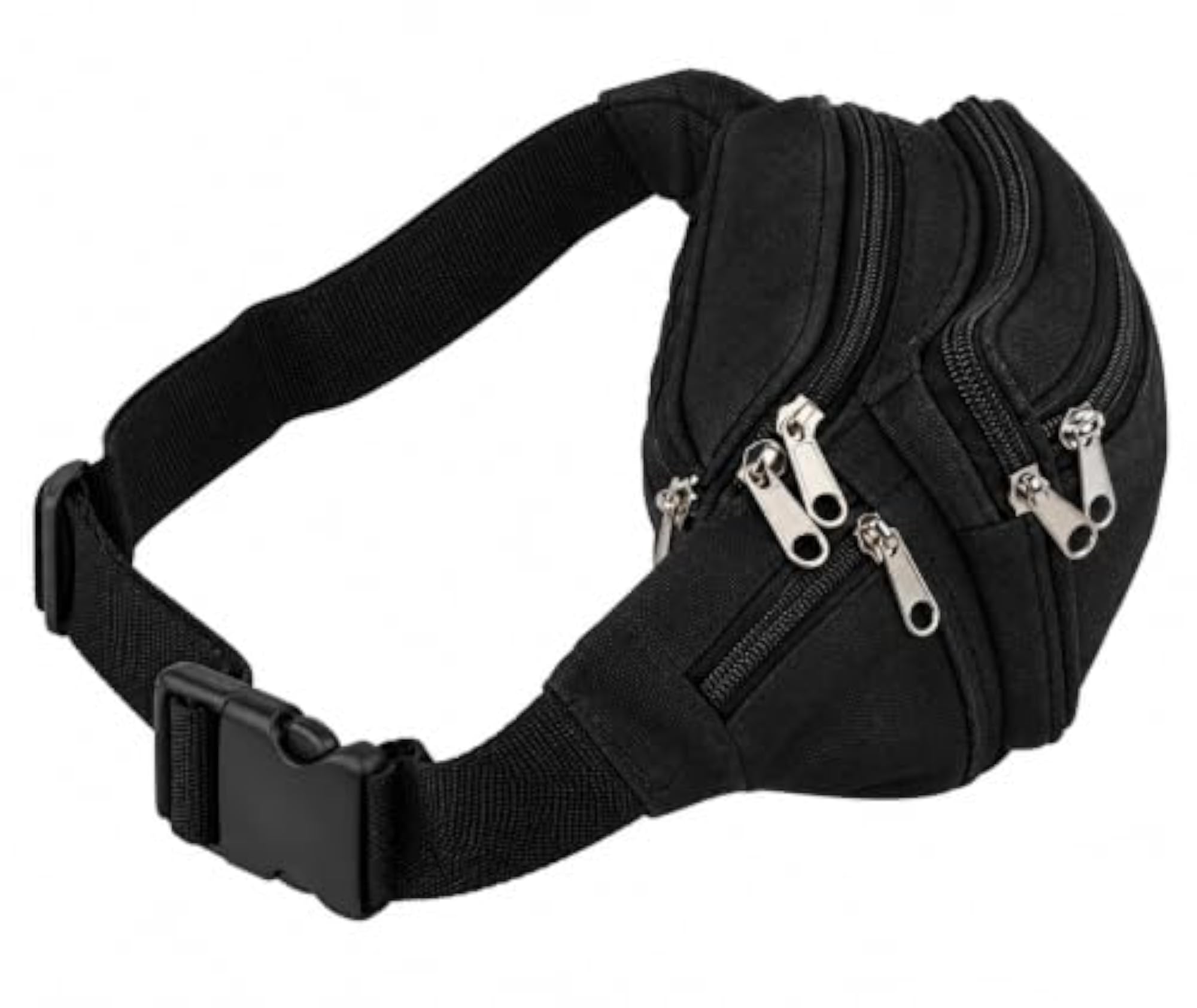 Stylish Canvas Woven Black Ethnic Design Waist Pack