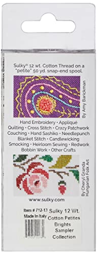 Sulky Sampler 12wt Hilos Algodón 6 Piezas Colores Brillantes miniatura 2