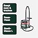metabo Allessauger ASA 20 L PC -1200 W, 20 l Behälter, Staubklasse L - Nass-/Trockensauger mit integrierte Filterabreinigung, Gerätesteckdose, Antistatik, Mobil - 5,5 m Kabellänge