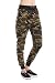 Woman Camouflage Zipper detail pants Army Waistband Jogger Pants 2 sizes(Large-X-Large, Olive)