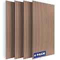 BUBOS 4 Pack Large Acoustic Panels,47.2"x23.6"Acoustic Wall Panel, Self-Adhesive Sound Proof Panel for Walls,Decorative Soundproof Panels for Recording Studio&Office (Walnut)