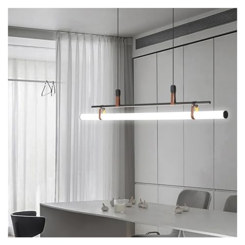 Tube de lumière LED suspendu or 115cm au design minimaliste pour salon chic
