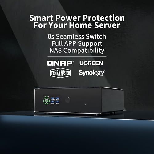 Image of NAS UPS Compatible for: Synology, Ugreen, TerraMaster, QNAP. 150W DC Uninterruptible Power Supply with Remote APP Control, HomeServer Protector Designed for DC NAS and Mini PC