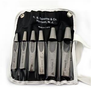 C.S. Osborne Grommet 6-Piece Hole Cutter Punch Set #K-500 Made In USA