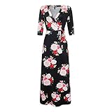 ✿【Jahreszeit】 Dieses schöne Sommerkleid ist der perfekte Begleiter für Sommer-, Strand- oder tagsüber tropische Ferien. Hochwertige Drucke und lebendige Hintergrundfarben heben Sie von jeder Menge ab. Es gibt einen Blumendruck, rote Rosen und andere Drucke aus geschwungenen Reben. Mit einem breiten Schultergurt und Schnürsenkeln können Sie die Passform Ihrer Schultern nach Ihren Wünschen anpassen. Dadurch entsteht auch ein klassischer V-Ausschnitt. Das Tageskleid ist auf der Brust montiert.