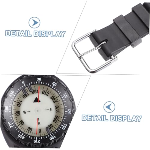 Brújula luminosa impermeable tipo pulsera con banda oscura para senderismo, camping y navegación al aire libre miniatura 7