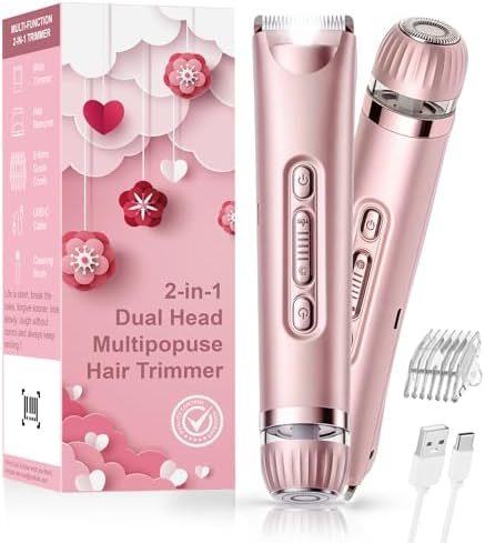 Electric Razors for Women- LED Light Dual Head Electric Shaver fo...