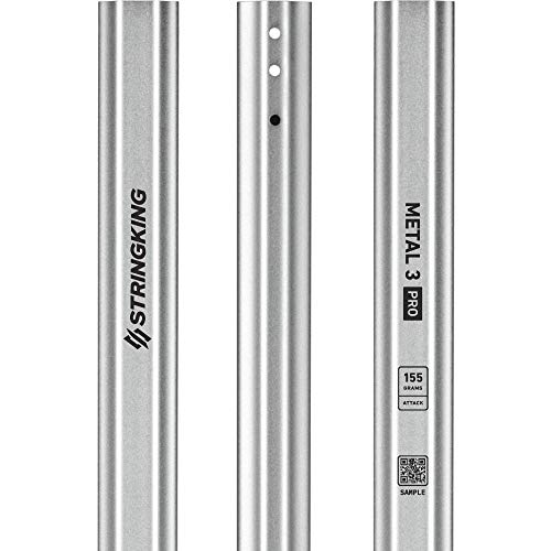 StringKing Men's Metal 3 Pro Attack Lacrosse Shaft 155 Grams (Silver) 
