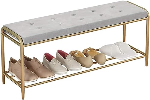 Taburete para cambiar zapatos y banco de almacenamiento para pasillos estrechos