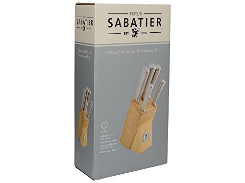 Sabatier-Classic-Professional-Chef-Knife-Block-SetBrown-5-Piece