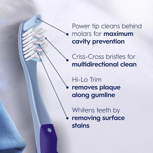 Image of Oral-B Toothbrush Pro-Health Plaque Eraser Manual Toothbrush, Reaches Deeper Between Teeth, Soft, 4 Count