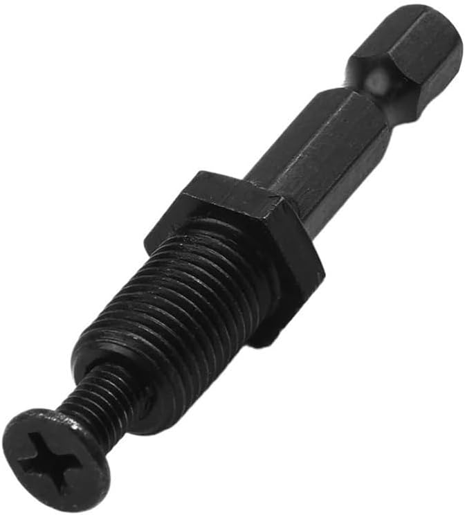 1/4 Hex Shank Adapter with 3/8"-24UNF Male Thread for Drill Bit Chuck - Durable Impact Drill Adapter, 70×42mm