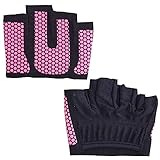 Miayaya Workout Gloves Weight Lifting Grips with Silicon Padding Exercise Gym Partial Gloves for Wom
