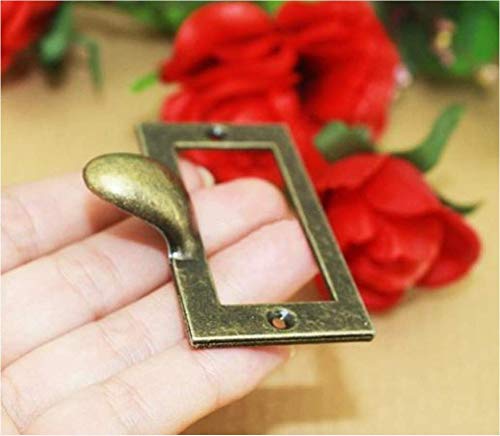 10 Pcs Bronze Tag Label Frames Antique File Name Card Holders Drawer Pulls Vintage Handles Knobs For Office File Drawer Medicine Pharmacy Cabinet Apothecary Library Case (Length:2-1/4" Width:1-3/4") #TOP3
