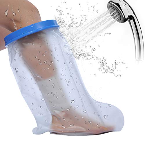 Aozzy Duschüberzug - Wasserdichter Gips Duschhülle zum Duschen für Erwachsene ( kurzes Bein XL)