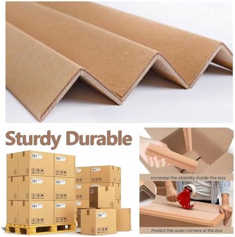 100 Pack Cardboard Corner Protectors for Shipping & Moving, Edge Guards for Art Packing, Durable Parcel Banding, 10x5x0.4 cm - Protect Your Corners!