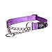 Reflective Nylon Choke Collar; Slip Show Obedience Training Gentle Choker for Extra Large Dogs, Purple