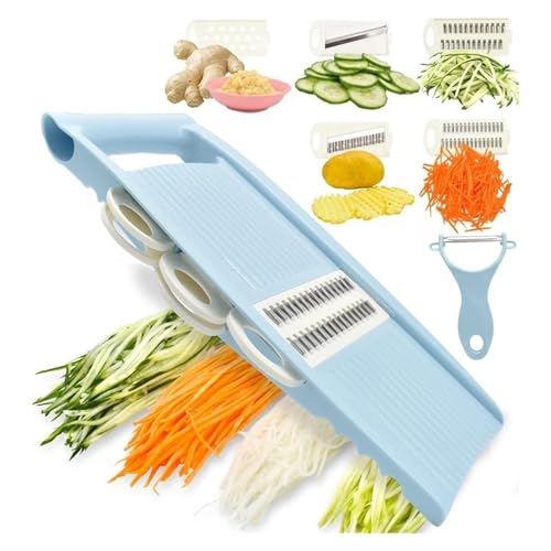Multifuncional Cortador de Verduras 4 en 1 Azul 2 pzas miniatura 2