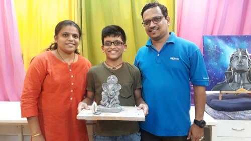 Image of Urja Natural Clay Ganesha Idol Making DIY Kit | Ganpati Craft Kit | Shadu Mitti Ganesh Murti Kit | Festival Gift Pack