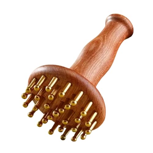 Peigne de massage en laiton masseur manuel du cuir chevelu pour soins capillaires guasha
