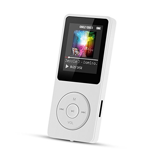 Agptek 2015 Latest Version 8Gb & 70 Hours Playback Mp3 Lossless Sound Music Player (Supports Up To 64Gb), Color White #TOP22