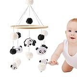 Campana móvil para cuna | madera y carillón viento para cunas | viento portátil para colgar con patrón animales, carillón viento móvil para cunas para niños pequeños