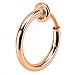 BodyJ4You Non-Piercing Septum Piercing Spring Action Fake Body Jewelry Hoop