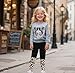 KIDLAGA Toddler Girl Clothes Figure Graphic Drop Shoulder Top Pullover Leopard Print Pants Fall Winter Outfit Set(3-4T)