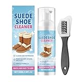 Genérico Kit de Limpieza para Zapatos,Eliminador de Manchas de Zapatos de 100ml con Cepillo,Limpiador para Botas - para Restaurar Calzado de Punto Cuero y Pantuflas