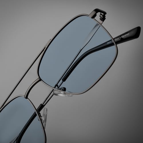 Image of SAM AND MARSHALL VEIN Sunglass I 400% UV Protection I Metal Sunglass I Square Sunglass I Double Bar I Unisex