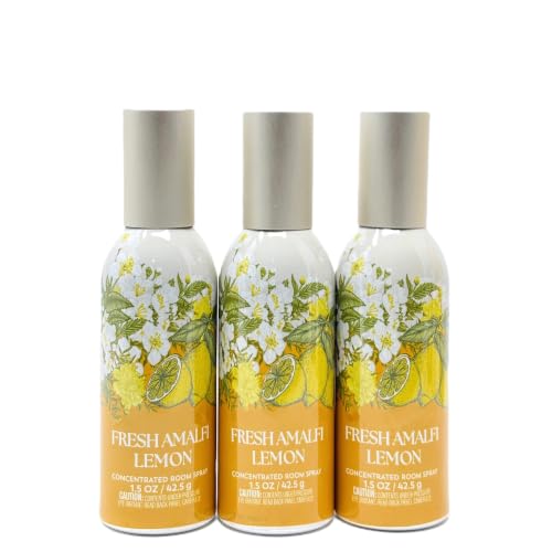 Image of Concentrated Room Spray Bath and Body 3 Pack 1.5 oz / 42.5 g Home Fragrance Air Freshner (1.5 oz / 42.5 g (3 Pack), Fresh Amalfi Lemon)