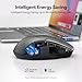 TECKNET Wireless Mouse (2.4G & BT5.0/3.0) Silent 4800 DPI Computer USB A & Bluetooth Mouse 6 Buttons, Wide Compatibility - Grey