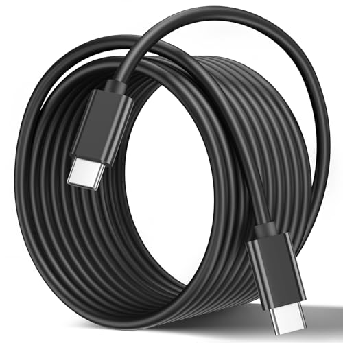 Image of Long USB C to USB C Monitor Cable 16.5ft /5m, USB C 3.2 Gen 2x2 Cable, USB C Video Cable 4K, 100W Fast Charging, 5Gbps Data Transfer, for Oculus Quest, MacBook Pro,ARZOPA,Acer,Dell,HP,Portable Monitor