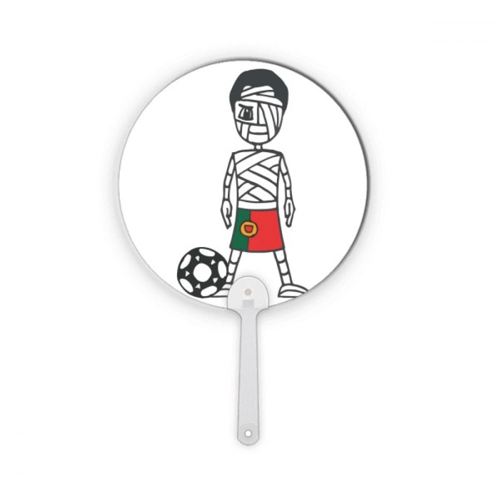 Joueur de football portugais décoration de bureau et ventilateur manuel