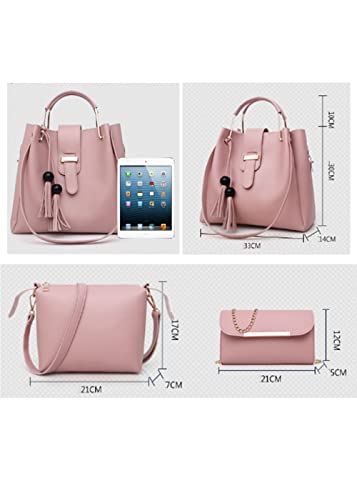 Bolso Tote para mujer YAQUNICER con asa superior, conjunto 3 piezas miniatura 5