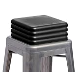 Sofft Cushion Square Metal Stool Cushion (4 Pack Black)